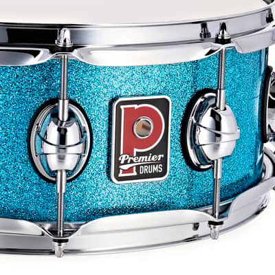 Premier Genista Classic 14 Inch x 5.5 Inch Snare Drum l Aqua Sparkle Finish l Model PGB1455SAQX image 3