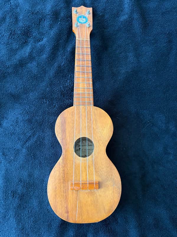 Extremely Rare Jonah Kumalae Hawaiian Solid Koa Soprano Ukulele with Cigar Label image 1