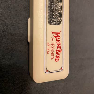 Hohner 1896BX-A Marine Band 1896 Classic Harmonica - Key of A 2010s - Silver image 2