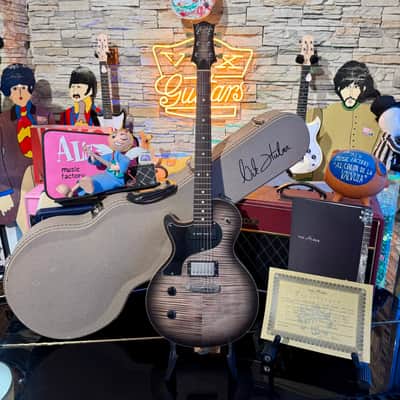 Nik Huber LEFT HANDED KRAUSTER II “ Custom Shop” KORINA & Super Flame Top 2016 Charcoal Black image 2
