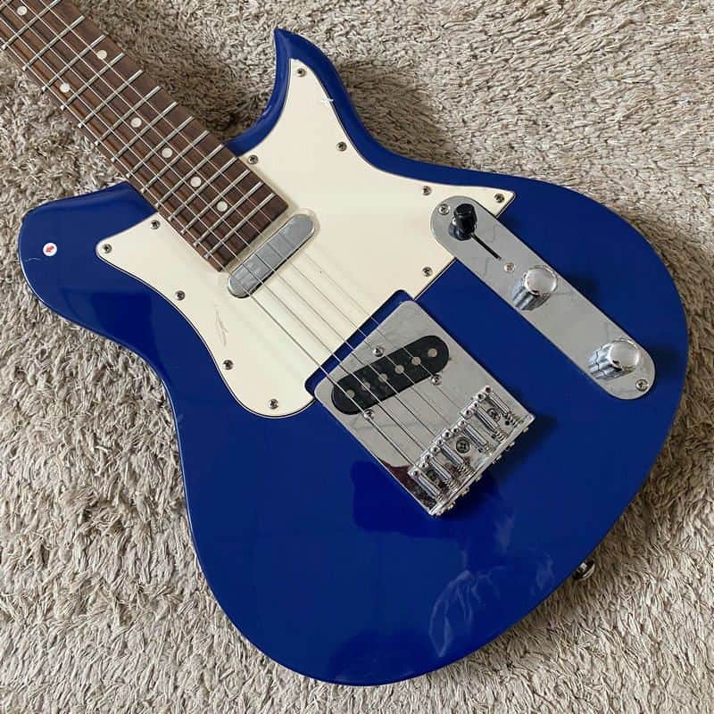 Blue Washburn Mini Electric Guitar, Solid Basswood Body, Maple Neck image 1