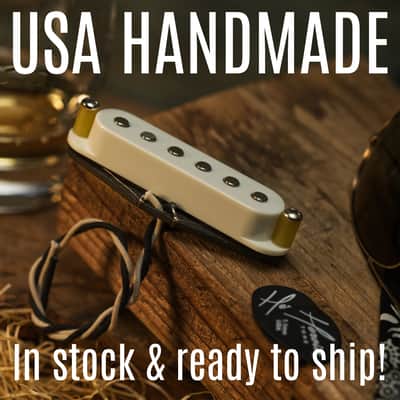 Big Sur vintage tone Stratocaster (strat) pickup Set - White Covers **IN STOCK** image 3