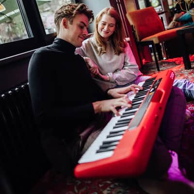 Casio CT-S200 Casiotone 61-Key Keyboard - Red w/ Adjustable Stand image 8
