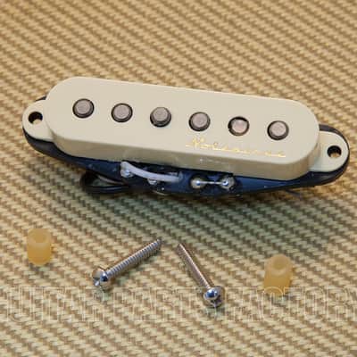 005-3352-049 Genuine Fender Strat/Stratocaster Noiseless Neck/Middle Pickup Aged White image 1