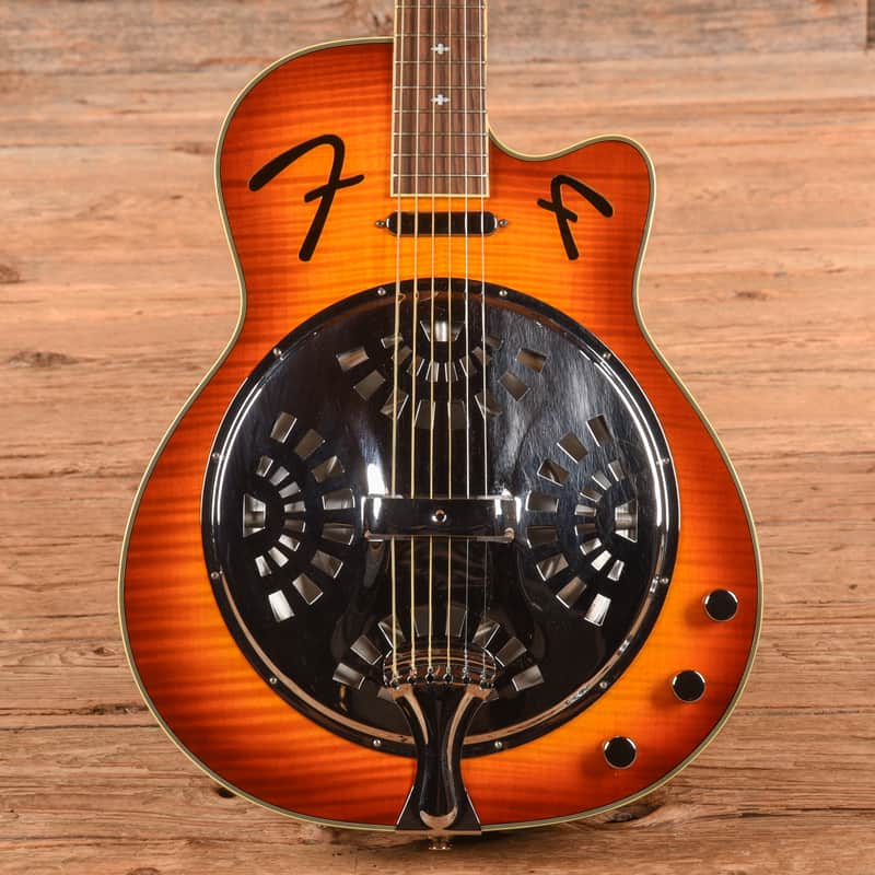 Fender FR-50CE Spruce/Mahogany Resonator Sunburst image 2