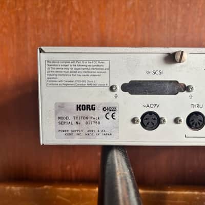 Korg Triton Rack Synthesizer/Sampler Workstation Ver 1.5.3 w/ FULL SIMM power supply image 8