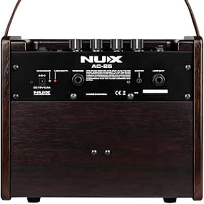 NuX AC-25 Portable 6.5-inch 25-watt Battery Operated Acoustic Guitar Amplifier image 5