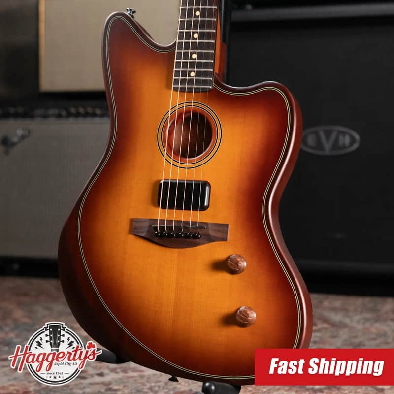 Fender Acoustasonic Standard Jazzmaster - Honey Burst - Demo