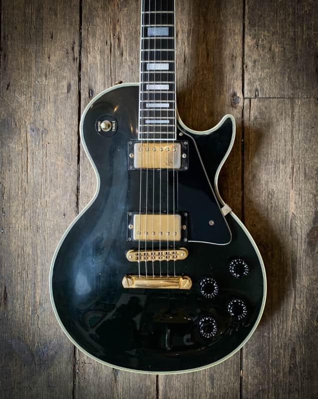 1989 Gibson Les Paul Ebony finish Custom and hard shell case