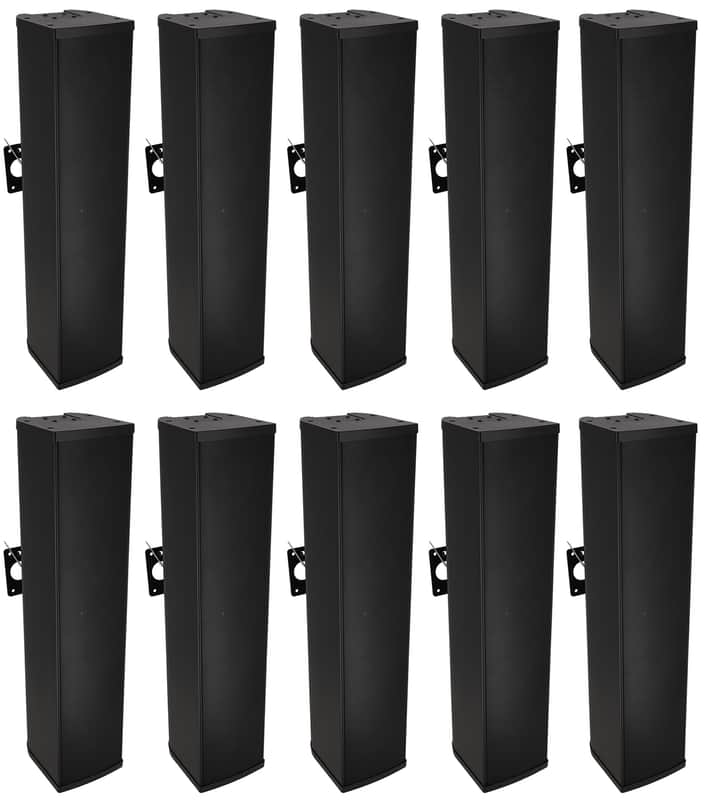 (10) Rockville WET ARRAY 100 BLACK 100w Wall Mount Array 70V Commercial Speakers image 1