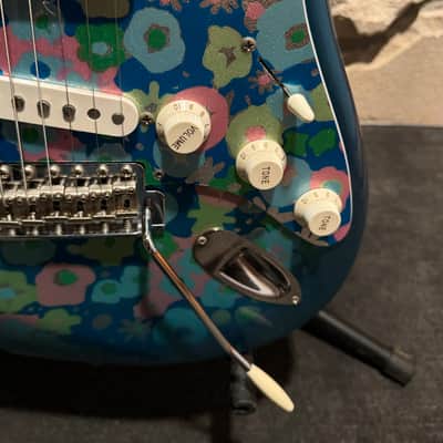1999 Crafted in Japan Blue Floral Stratocaster image 5