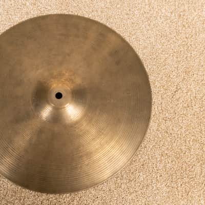 1970s Zildjian 14" Thin Stamp Hi Hat Cymbals 1079g image 1