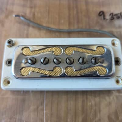 Vintage 1960's DeArmond Mustache Gold Foil Electric Guitar Pickup w/ Ring for Harmony Rocket! image 2