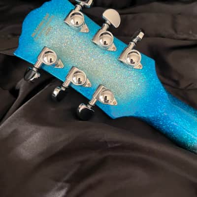 Firefly Ace Frehley Tribute Guitar Blue Silver Sparkle image 9
