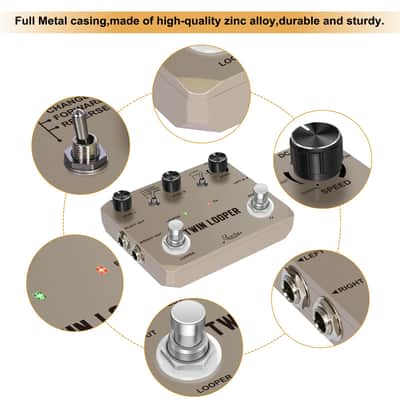Rowin Twin Looper Guitar Effect Pedal Loop Station 11 Type of Play with 10 Minutes of Recording Time,price include the import duty for US buyer image 6