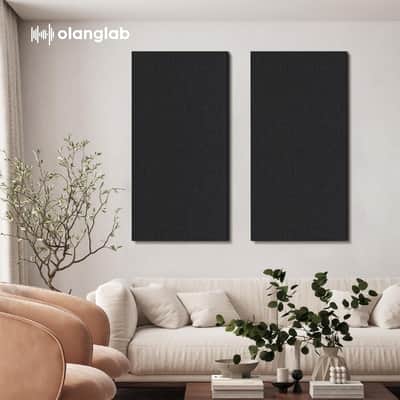 Acoustic Panels 2 Pack, 48''X24'' Large Sound Panels, Fabric Wrapped Sound Proof Foam Panels For Walls, Sound Absorbing Panels For Recording Studio Acoustical Treatments (Black) image 5