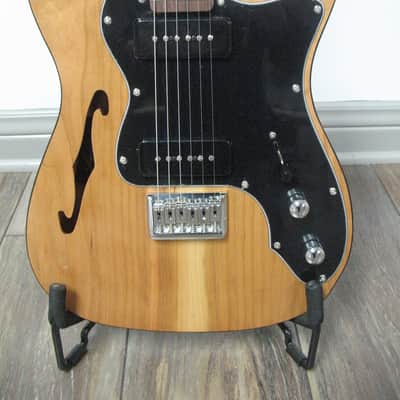 Logan Custom Cherry wood Thinline Tele 2025 - Black top binding with gloss nitro finish image 2