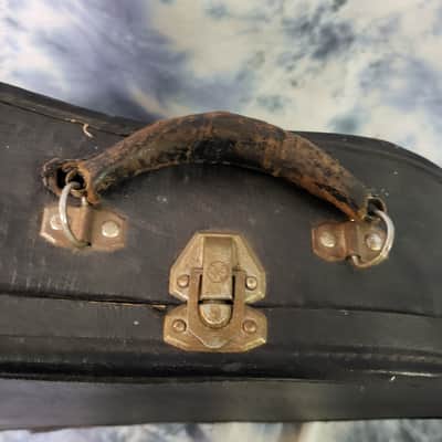 1936 Vintage Prewar Supertone by Harmony F Hole Parlor Guitar All Original Neck Reset Pro Setup Original Soft Shell Case image 15