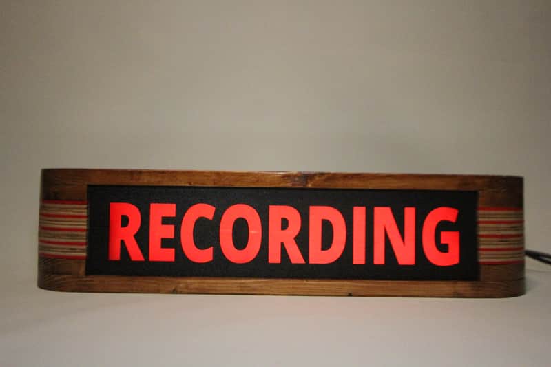 Studio Recording Sign On Air Sign Light Studio Warning Light Wood RCA Style - Brand New image 1