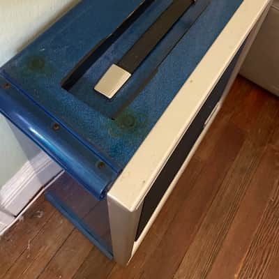 Jensen Trapezoidal Blue Sparkle Speaker cabinet with vintage 60’s C12N image 3