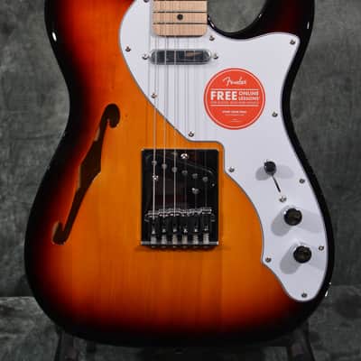 Fender Squier Affinity Series Telecaster Thinline 3-Color Sunburst  w/ FREE Same Day Shipping image 1