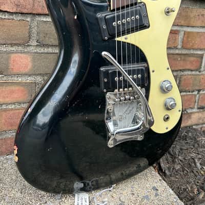 1965 Mosrite Ventures Mark I Electric Guitar - Black image 2
