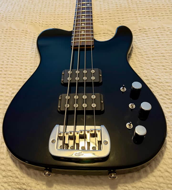 G&L USA ASAT Electric Bass Guitar - Jet Black image 1