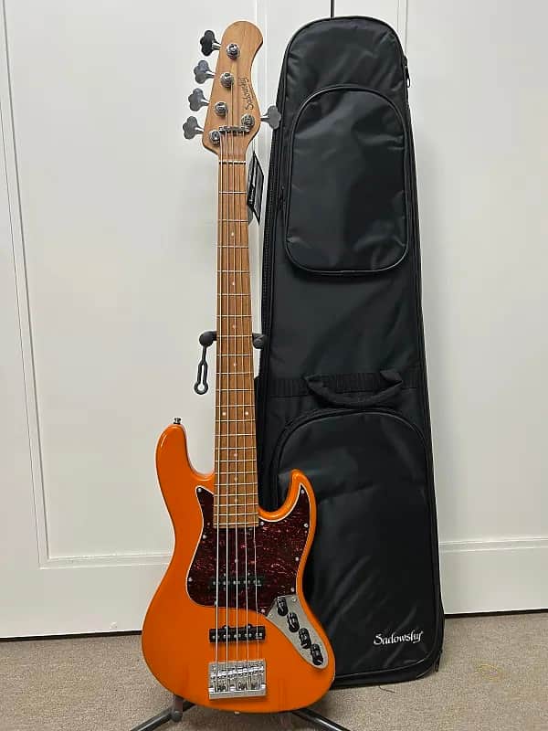 Sadowsky MetroExpress Vintage J/J Bass 5-String with Maple Fretboard - Candy Apple Orange image 1