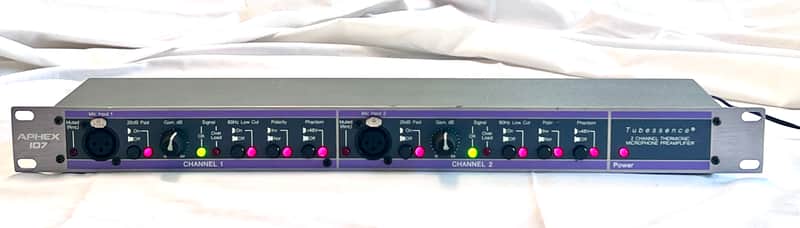 (2) Aphex Tubessence Model 107 2-Channel Thermionic Microphone Preamplifier Bundle image 1