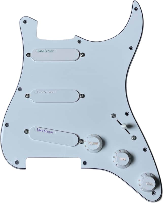 LACE Sensor Triple Rainbow Loaded Pickguard - White image 1