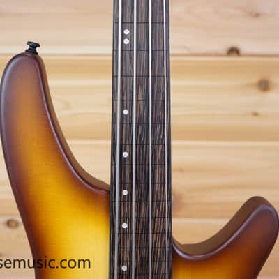 Ibanez SRH500F-NNF Bass Workshop Fretless Soundgear - Natural Browned Burst Flat image 3