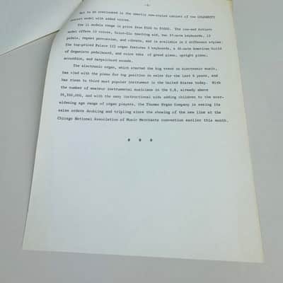 Vox / Thomas Organ 12-Piece Dealer Press Kit 1966 image 11