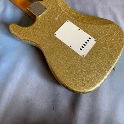 2015 Fender Custom Shop Limited Edition NAMM Show '64 Stratocaster Relic, Gold Sparkle Josefina Fat 60s Pickups image 8