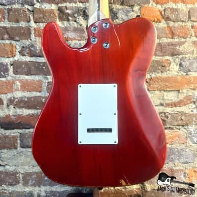 Weeping Willow Lutherie Custom T/S-Style Hybrid Electric Guitar (2000s - Red Trans) image 8