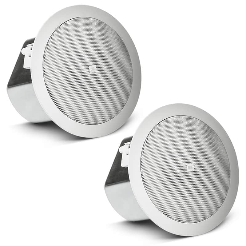 JBL Control 12C-T 3" 20 Watt Ceiling Mounted Loudspeakers Pair, White image 1