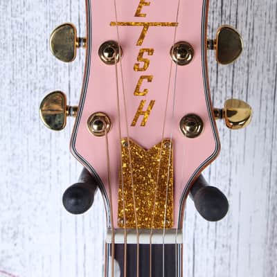 Gretsch G5021E Rancher Penguin Parlor Acoustic Electric Guitar Shell Pink image 12