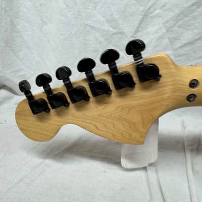 Squier by Fender MIJ Made In Japan Stratocaster Guitar with Floyd Rose + EMGs Upgrades + Case 1985 - 1986 - Black / Maple neck image 9