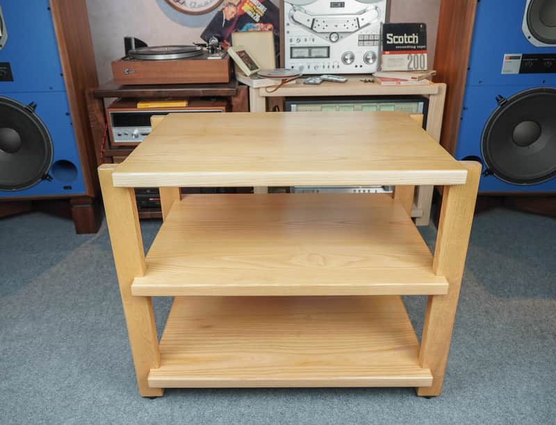 Light Oak Audio Rack – Solid Wood 3-Tier Hi-Fi Rack – 5 Year Warranty image 1