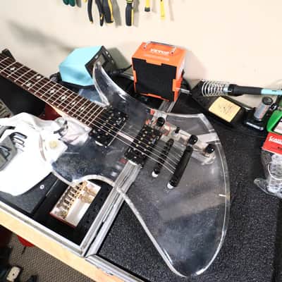 B.C. Rich Mockingbird Acrylic Limited Edition Electric Guitar Clear image 16