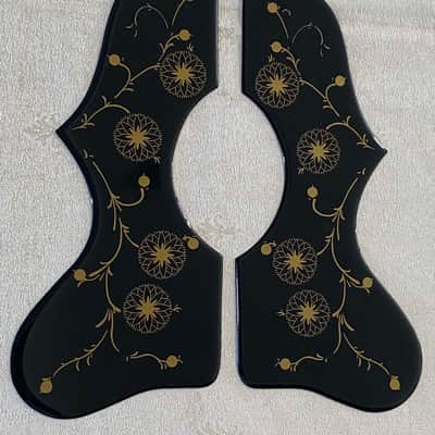 2 Pcs Acoustic Guitar Pickguard Self Adhesive Sheet For Gibson J200 SJ200 ,Crystal Black image 1