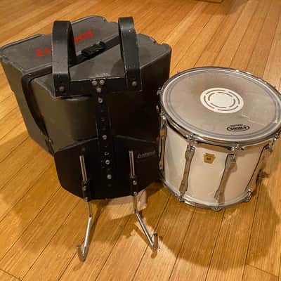 Ludwig 12" x 14" White Wood Marching Snare Drum w/ Case and Carrier image 1
