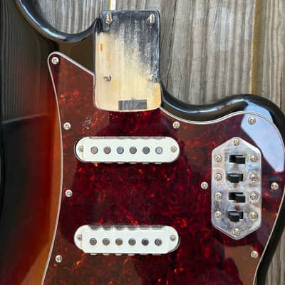 Squier Bass Vi loaded Body project parts caster - Sunburst electric guitar image 5