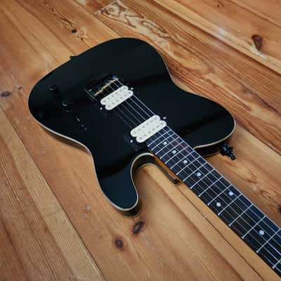 Carparelli T-Style HH Electric Guitar – Phoenix Humbuckers, Roasted Maple Neck, Push/Push Coil Split, 2026 - Gloss Black with Cream Binding image 9