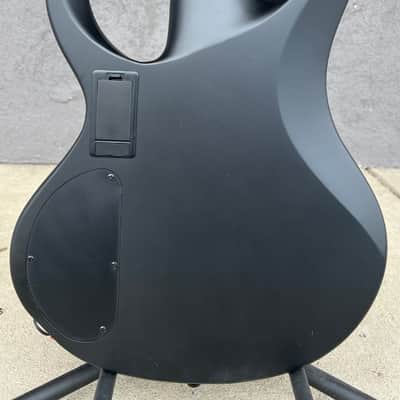 Mint Ibanez BTB625EXBKF Iron Label 5-String Electric Bass Guitar, Flat Black 9lb11oz image 4