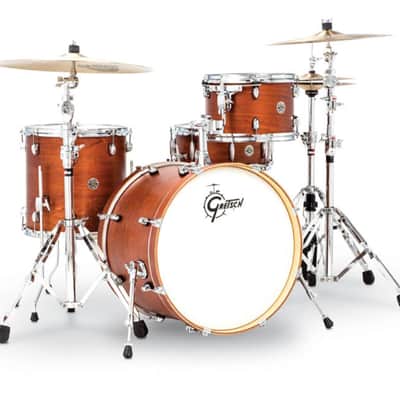 Gretsch Catalina Club 4 Piece Shell Pack (20/12/14/14SN) - Satin Walnut Glaze image 1
