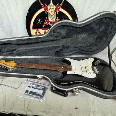 Fender American Deluxe Fat Stratocaster HSS Guitar with Case 2000 - Black / Rosewood fingerboard image 1