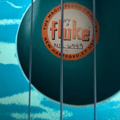 Magic Fluke M12 Concert Ukulele Circa 2002 - Turquoise / Pool Graphic image 3