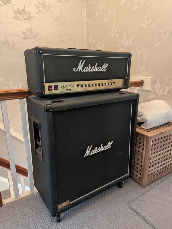 Marshall JCM 900 100W Hi Gain Dual Reverb Amp & Cab [Mid-1990s - Black] image 1
