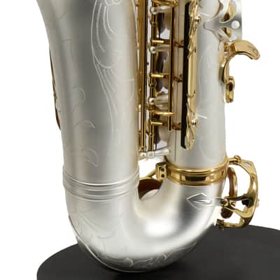 Antigua Winds Model AS4248SQ 'Powerbell' Alto Saxophone - Satin Silver/Gold Keys image 12