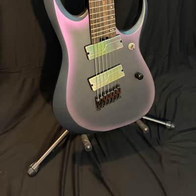 Ibanez Axion Label RGD71ALMS 7-String Multi-Scale - Black Aurora Burst Matte - Fishman Fluence Modern, Gator Hardshell Case image 2
